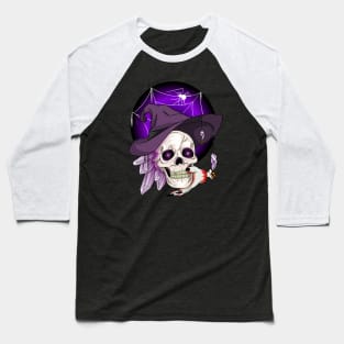 Witchy Crystal Skull Baseball T-Shirt